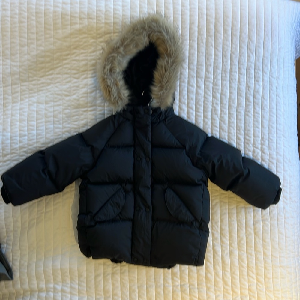 Zara Kids Black Puffer Coat